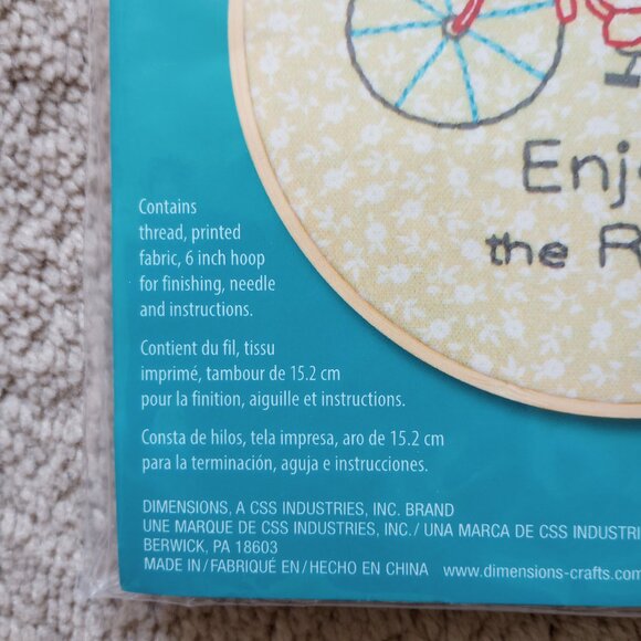 New, Two Embroidery Kits, "Enjoy the Ride" and "Flamingo" - Picture 2 of 5